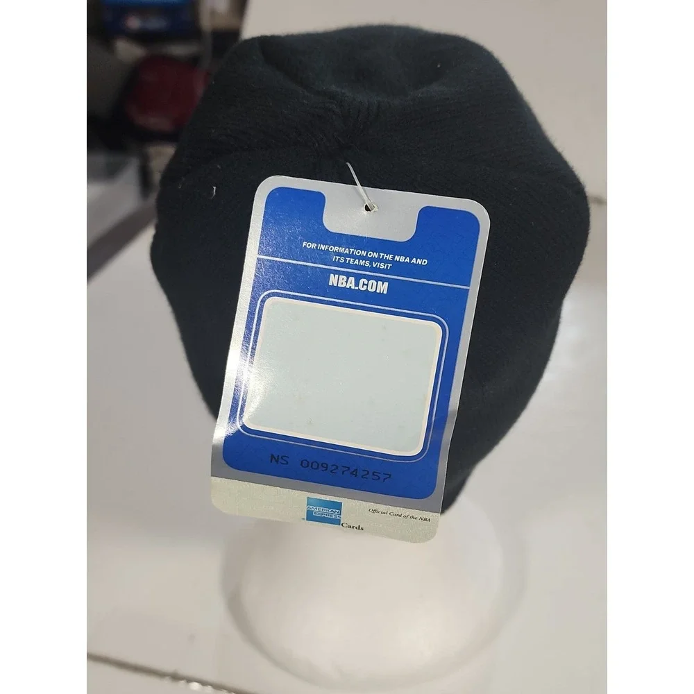 San Antonio Spurs Reebok Black Knit Beanie Hat One Size NWT Deadstock Vintage